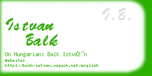 istvan balk business card